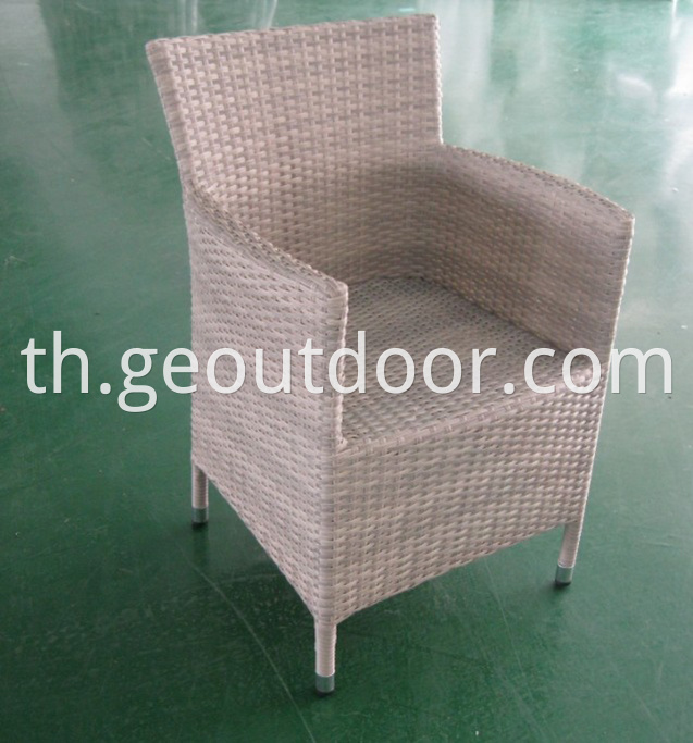 Modern wicker dining chair set